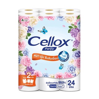 ทิชชู่ กระดาษชำระ CELLOX DOUBLE ROLL แพ็ค 24 กระดาษชำระ