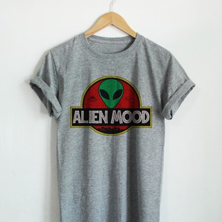 Alien Mood เสื้อยืด เสื้อสกรีน เสื้อยืดสกรีน เสื้อวัยรุ่น เสื้อยืดตลกๆ คอกลม แขนสั้น bh