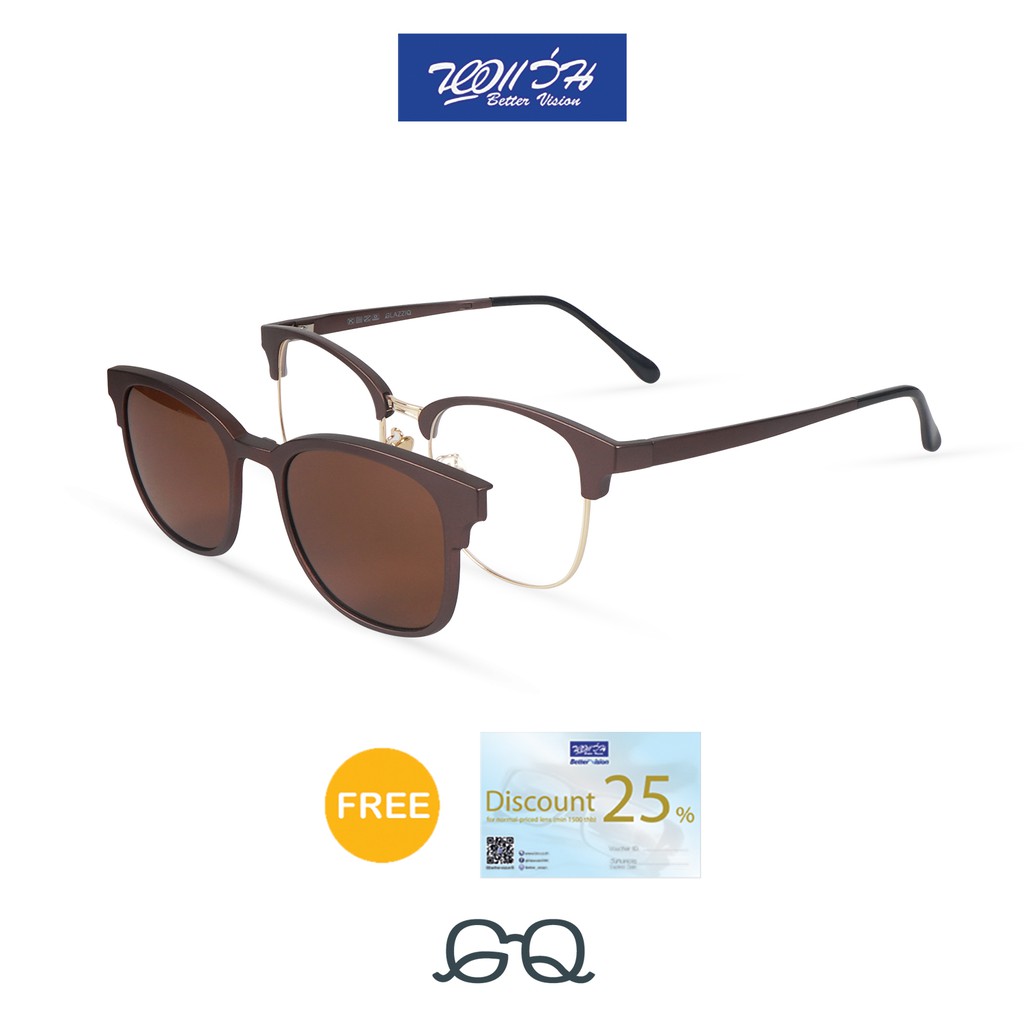 GQ CLEARANCE กรอบแว่นตาคลิปออน Model: SP10 (ฟรีส่วนลดค่าตัดเลนส์ 25%) GQ