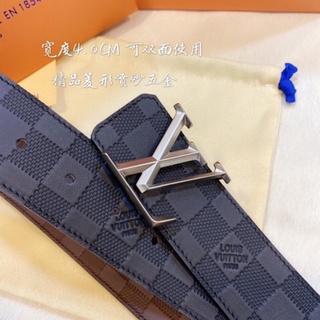 พรี Louis vuitton เข็มขัดผู้ชาย​LV INITIALES 35MM เข็มขัดหนังเข็มขัด belt