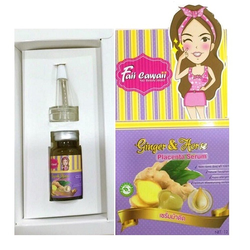 faii cawaii Ginger & Horse Placenta Serum by Faii Cawaii 12 g. เซรั่มม้าดีด ทาตรงไหน เด้งตรงนั้น
