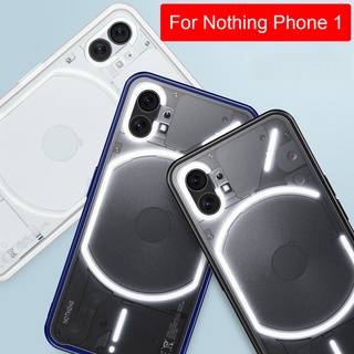 Nothing Phone 1 เคสแข็ง ขอบซิลิโคนนิ่ม พลาสติกแข็ง เคลือบด้าน หินทราย ฝาหลัง ป้องกันการตก