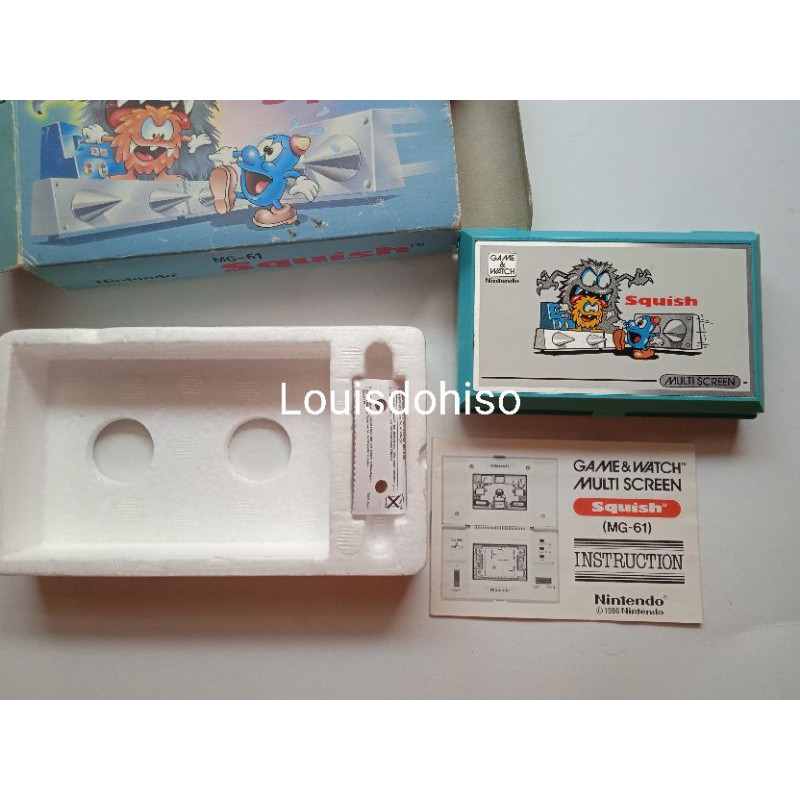 เกมกดสองพับ SquishNintendo Ultra Retro Games Game Watch Squish Mg-61 เกมส์กดเก่างานกล่อง Game&Watchs