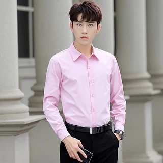 เสื้อเชิ้ตแขนยาว ทรงสลิม สไตล์เกาหลี สำหรับผู้ชาย รุ่น YX04