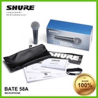 ไมค์สาย Shure(ชัวร์) รุ่น BETA 58A มีสวิตช์ เปิด-ปิด พร้อมสายต่อไมค์และซองซิปใส่ไมค์ฟรี