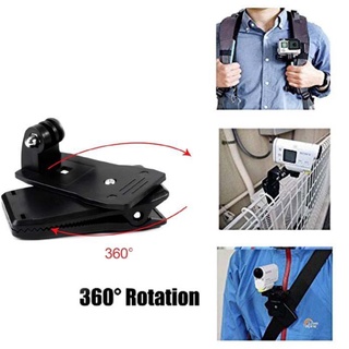 ที่หนีบกระเป๋ากล้องโกโปร GoPro Bag Clip หมุนได้ 360 องศา Action Camera SJCam Yi