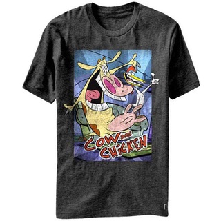 tshirtเสื้อยืดคอกลมฤดูร้อนFunny Novelty Cow And Chicken Thumbs Up Fitness MenS T-Shirt Christmas GiftSto4XL