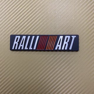 โลโก้ ralliart งานอลูมิเนียม​ ขนาด* 2.8 x 12 cm