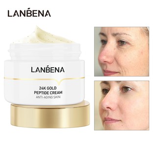 LANBENA ครีมบำรุงหน้ากรดไฮยาลูโรนิค เปปไทด์ 5 ชนิด สูตรลดริ้วรอย ป้องกันสิว ยกกระชับ Peptide Anti Wrinkle Facial Cream