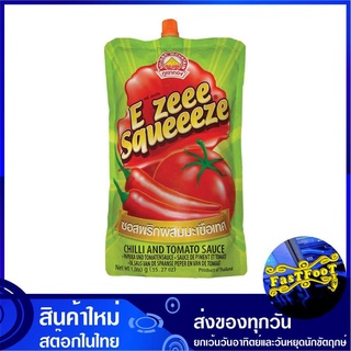 ซอสพริกผสมมะเขือเทศ 900 กรัม Chilli and Tomato Sauce E Zeee Squeeeze อีซี่ สควีส ภูเขาทอง ซอสพริก ซอสมะเขือเทศ ซอสมะเขือ