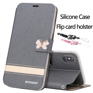 เคสฝาพับ ล็อค Huawei Nova 10SE 10 10Pro 11 11Pro Y Max Honor play 8X เคสมือถือ Soft TPU Case เคสโทรศัพท์ Luxury Butterfly Splicing Card Leather Holster ฝาพับแม่เหล็ก ซองหนัง มีเชือกคล้อง