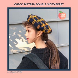 หมวกเบเร่ต์ลายสก็อต ใส่ได้ 2 ด้าน | Check Pattern Two-Sided Beret