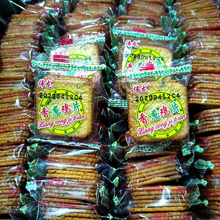 Huamei breakfast biscuits 1000g scallion oil biscuits crispy net ...