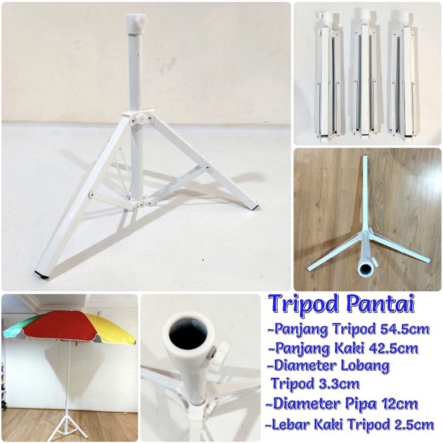TENDA ขาขาตั้งกล้องขนาดใหญ่สําหรับร่มชายหาดเต็นท์ร่มเส้นผ่านศูนย์กลางรู 3.3 ซม