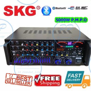 SKG เครื่องแอมป์ขยาย Bluetooth USB 5000w P.M.P.O รุ่น SK-777 สินค้าพร้อมส่ง