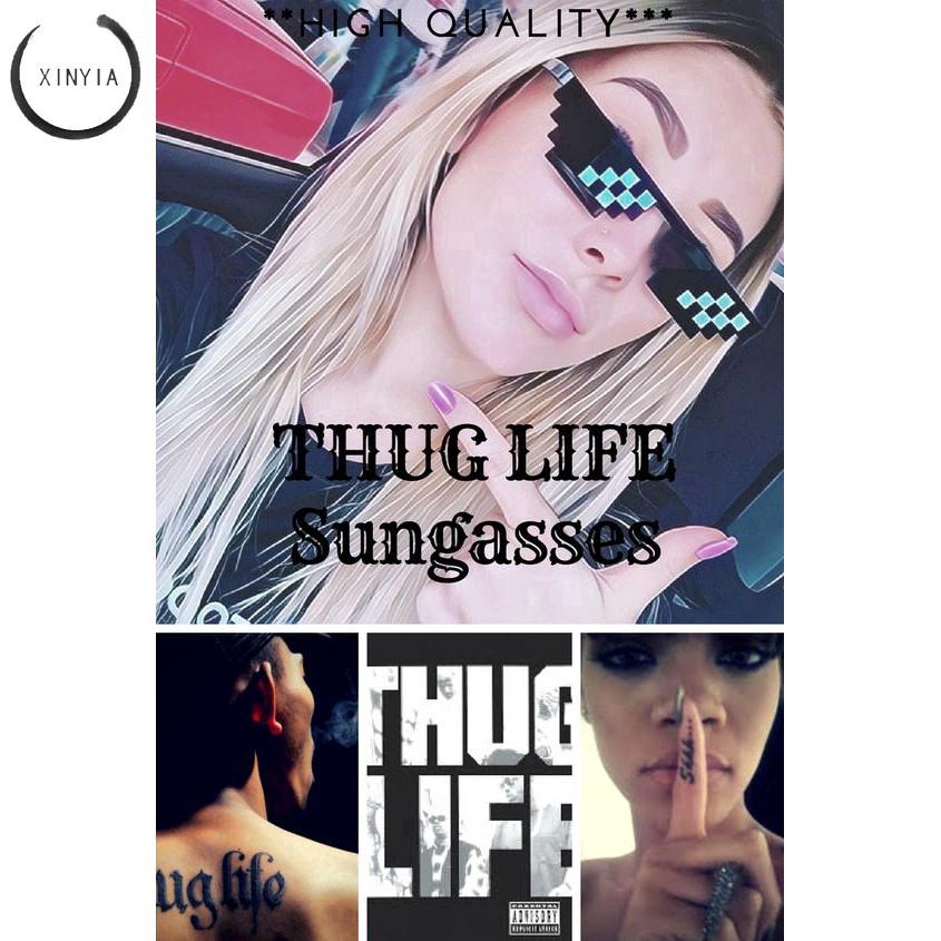 เสื้อชูชีพ Deal With It Thug Life สําหรับผู้ชายแว่นตากันแดด