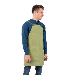 Han&amp;Co.12C Cross Back Apron-GLASS GREEN ผ้ากันเปื้อนเต็มตัวสายไขว้หลังรุ่น 12C Cross Back Apron สีเขียวอ่อน