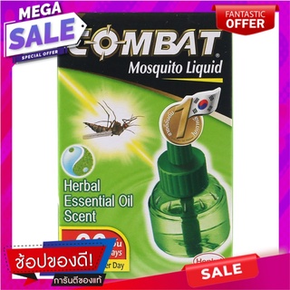 คอมแบทชนิดเติมสูตรน้ำไล่ยุงกลิ่นฮอร์บัลเอสเซนเชียลออยล์ 90วัน Kombat Refill Formula Mosquito Repellent Herbal Essential