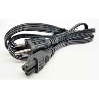 สาย Cable POWER AC For Notebook 3 รู 3 สาย  แบบแบน จัดเก็บง่าย เกรด A ยาว1.8M สำหรับคอมพิวเตอร์โน๊ตบุ๊ค(สีดำ)