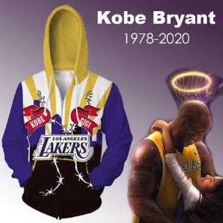 Kobe Memorial แจ็คเก็ตคลุมด้วยผ้าใหม่ NBA Superstar Kobe และ gigi 3D