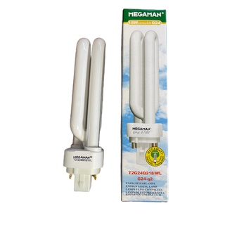 MEGAMAN หลอด ขั้ว PLC G24-d1 หลอดตะเกียบ 18 วัตต์ แสงสีส้ม Warmwhite