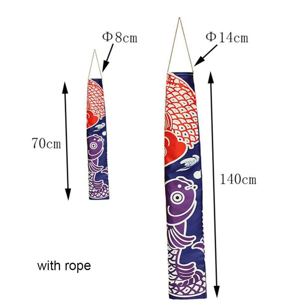 WMES1AH Windsock Koinobori สีสันปลาธง Yard Decor กลางแจ้งสไตล์ญี่ปุ่นปลาคาร์พธง - รูปที่ 2
