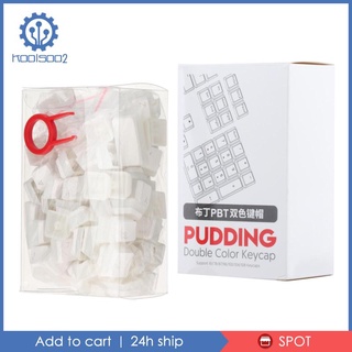 PBT Pudding Keycaps 108 KeysDoubleshot Keycap Set for PC Gaming