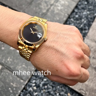 Seiko Modified Relax Onyx Dial with Golden Datejust Case Jubilee Strap