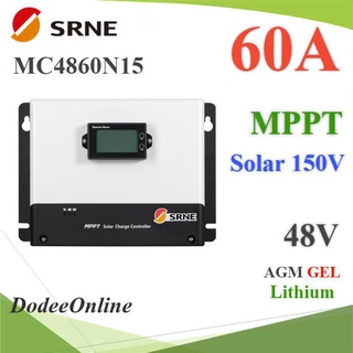 .โซลาร์ชาร์จ MPPT 60A คอนโทรลเลอร์ Auto 12V 24V 36V 48V Solar max.150V SR-MC4860N15 ..