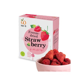 Wel-B Freeze-dried Strawberry 30g. (สตรอเบอรี่กรอบ ตราเวลบี 30 กรัม)- ขนม ขนมเด็ก ขนมเพื่อสุขภาพ ฟรีซดราย ไม่มีน้ำมัน