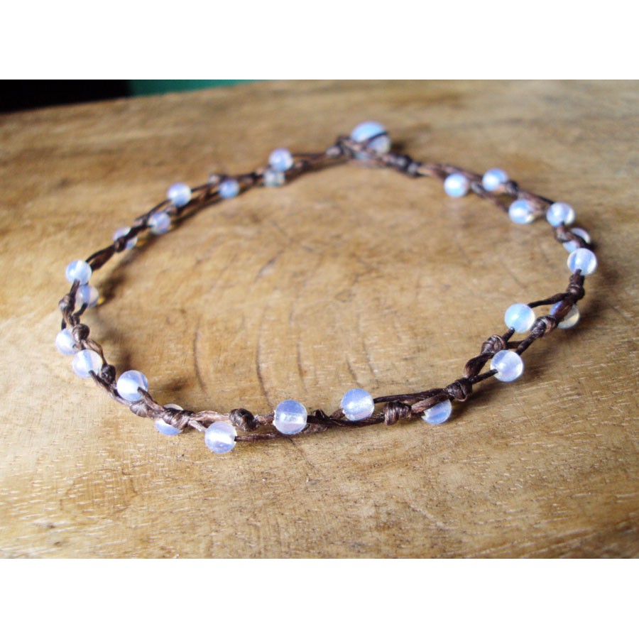 ข้อเท้าOpal anklets,Stone anklets,White anklets,Handmade anklets,Men anklets,Women anklets