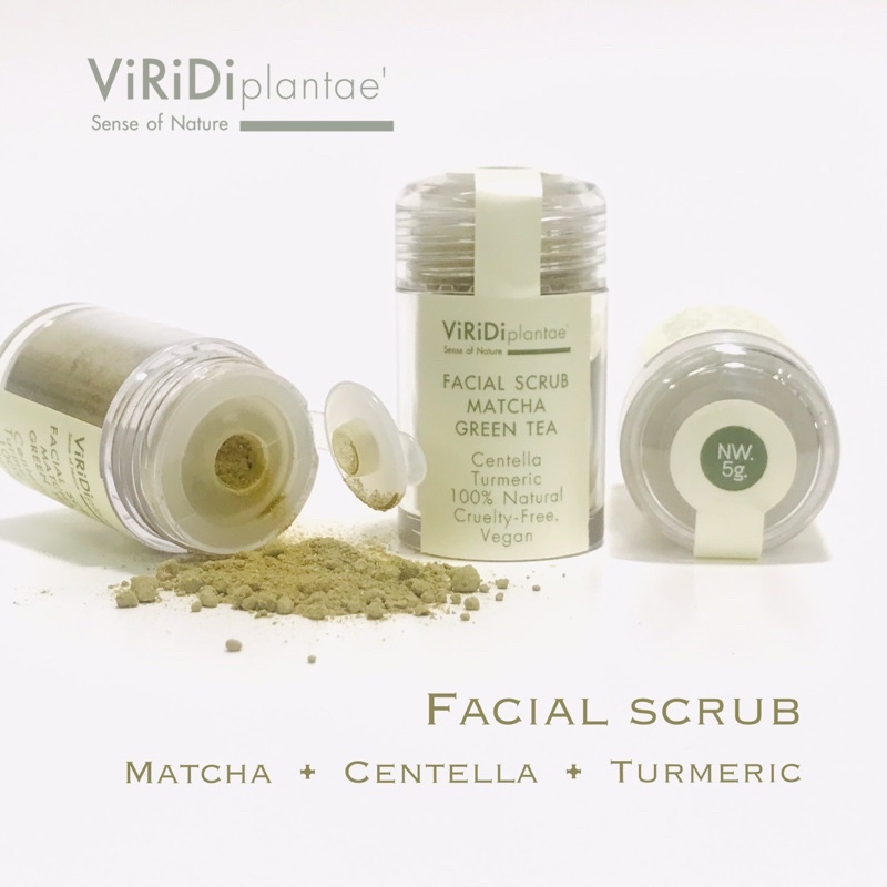 Facial Scrub Matcha Green Tea - ผงสครับหน้ามัจฉะกรีนที (ราคาสินค้า 1 ชิ้น)