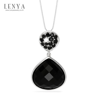 Lenya Jewelry จี้เงินแท้ 925 ดีไซน์เก๋ประดับด้วยนิล และ CZ ช่วยปกป้องคุ้มครองให้ปลอดภัยจากภยันอันตรายต่างๆ