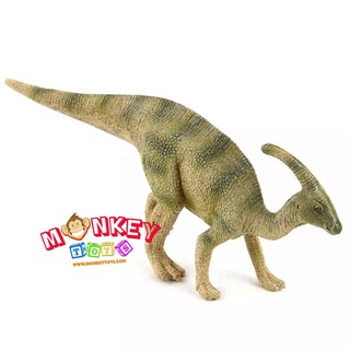 Monkey Toys - โมเดลไดโนเสาร์ Parasaurolophus เขียว ขนาด 19.50 CM (จากหาดใหญ่)