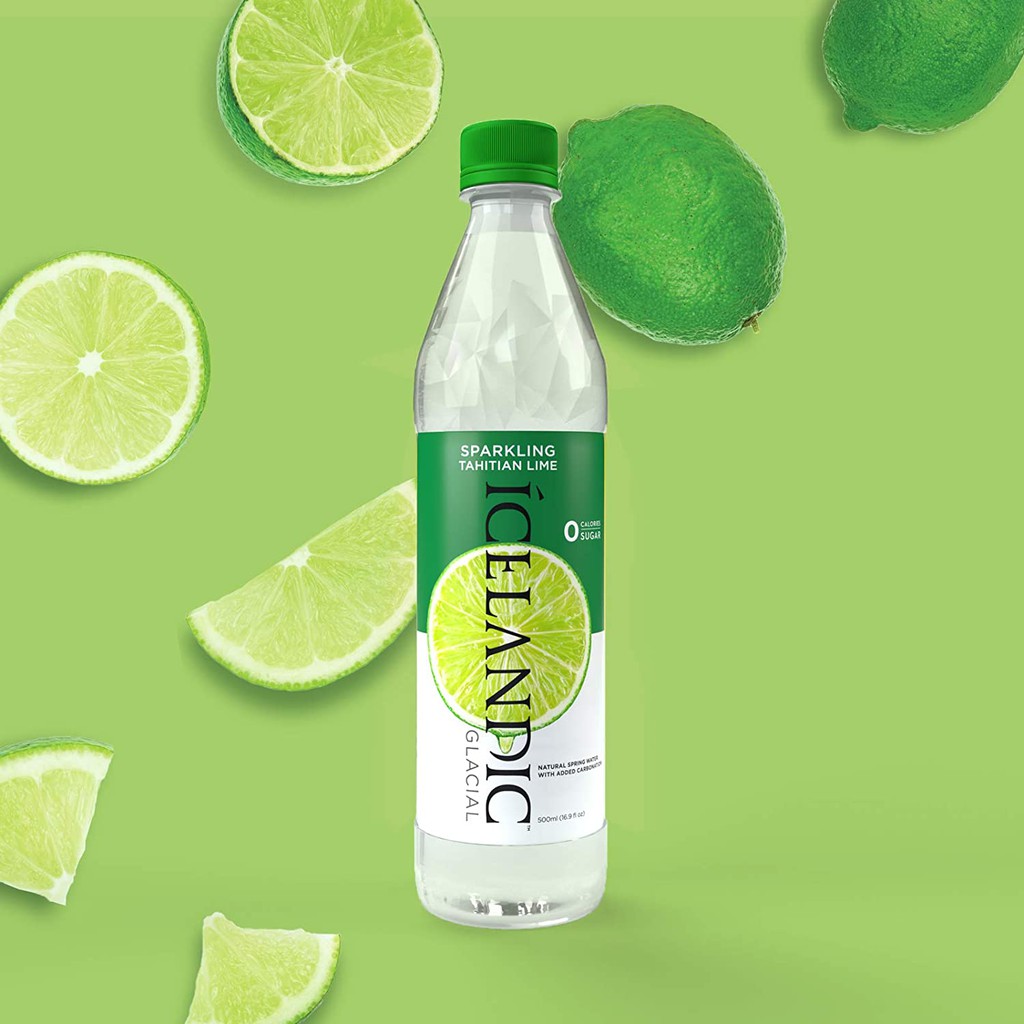 Icelandic Glacial Sparkling Water Tahitian Lime ไอซ์แลนดิก เกลเซียลสปาร์คกลิ้ง กลิ่นมะนาวตาฮิเตียน (