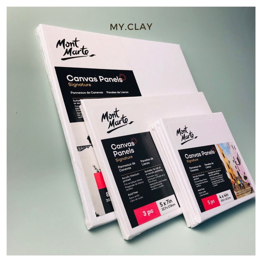 (PAINTING) ผ้าใบอัด - MONT MARTE Canvas panel - MONT MARTE CANVAS PRESSED TOON