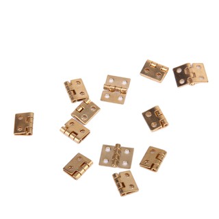 12pcs Cabinet Closet Mini Hinge for 1/12 Dollhouse Miniature Furniture - Golden