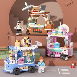 🎏🍟🥤 Mini food court Lego series ของเล่น ของสะสม