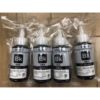 หมึกเติม epson ของแท้ 100% สีดำ 4 ขวด แบบไม่มีกล่อง T6641