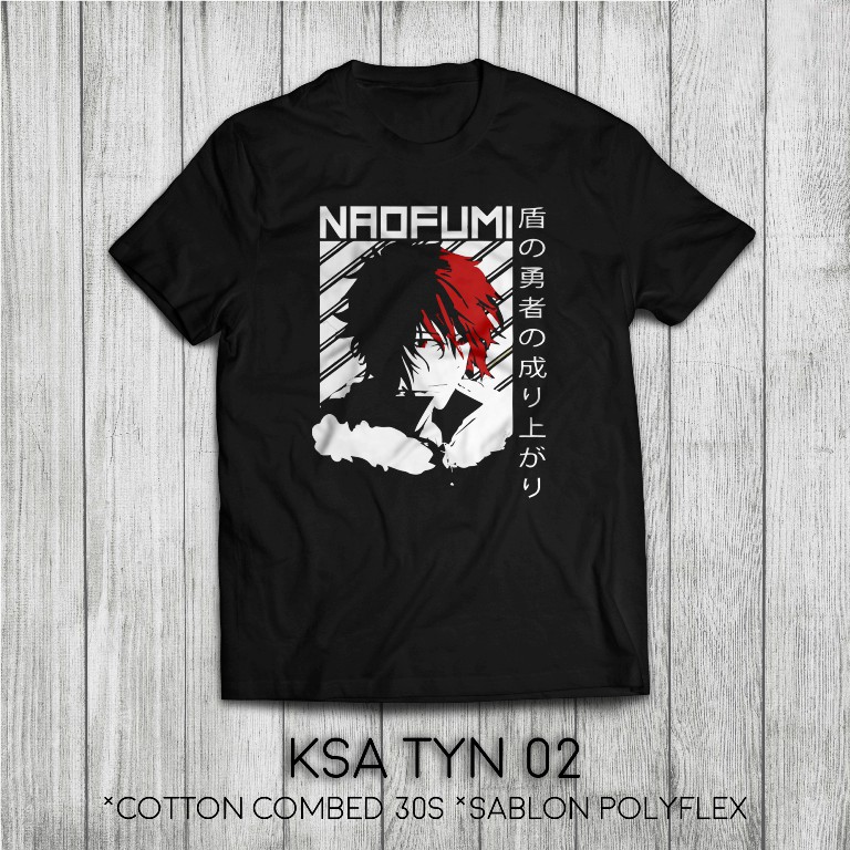 เสื้อยืดอนิเมะ Naofumi Iwatani Tate No Yuusha Shield Hero 2 KSA TYN 02 คอสเพลย์พรีเมี่ยม