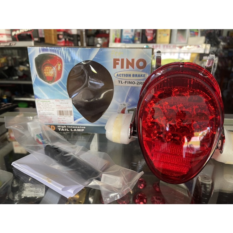 ชุดไฟท้าย LED สำหรับรถรุ่น YAMAHA FINO (ปี2007) ACTION BRAKE สีแดง