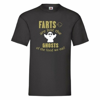 พร้อมส่ง เสื้อยืดแขนสั้น คอกลม ผ้าฝ้าย 100% พิมพ์ลาย Farts Are Just The Ghost Of The Food We Eat Funny Small5 หลากสี แฟช