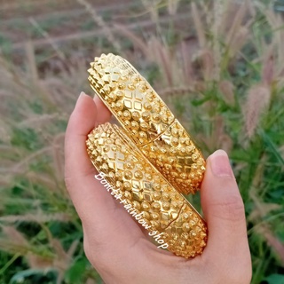 กำไลข้อมือสีทอง เครื่องประดับชุดไทย ราคาต่อ 1 วง