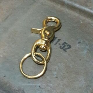 พวงกุญแจ ทองเหลือง ก้ามปู แหวนทองเหลือง Brass Key chain