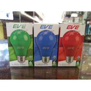 LED A60 Color bulb 6W E27 EVE สี