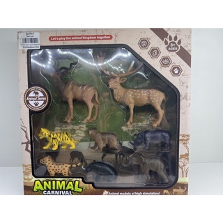 ของเล่นชุดสัตว์น่ารัก 8ตัว   Animal Carnival โมเดลของเล่นราคาถูก ส่งทุกวัน