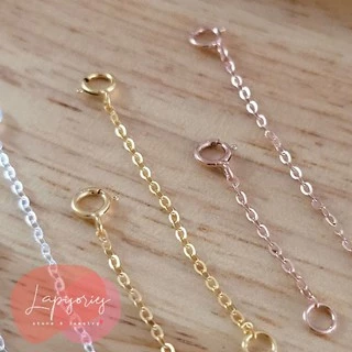 โซ่ห่วงตะขอเงินแท้925 โซ่ต่อ ตะขอ ตัวต่อสร้อย สีเงิน สีทอง สีโรสโกลด์ ตัวต่อกำไล diy ตัวตกแต่งกำไล อุปกรณ์