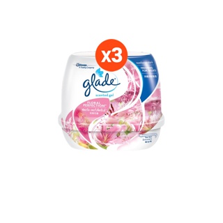 Glade Scented Gel Air Freshener Floral Perfection 180g Pack 3