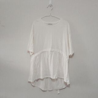 เสื้อยืด zara 100% ทรง oversize ผูกเอว