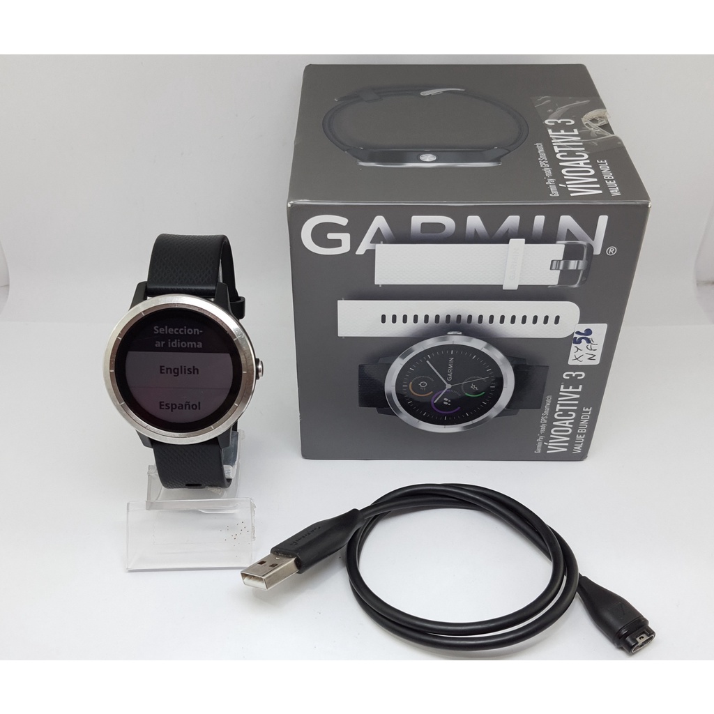 นาฬิกา GARMIN VIVOACTIVE 3 GPS +สายชาร์จ พร้อมกล่อง (มือสอง) NO.149